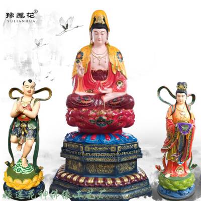 土地爷神像 寺庙摆放土地神菩萨神像 观音财神塑像生产