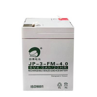 劲博蓄电池JP-3-FM-4.0 6V4AH/20HR电子秤 应急灯 消防用 儿童玩具车