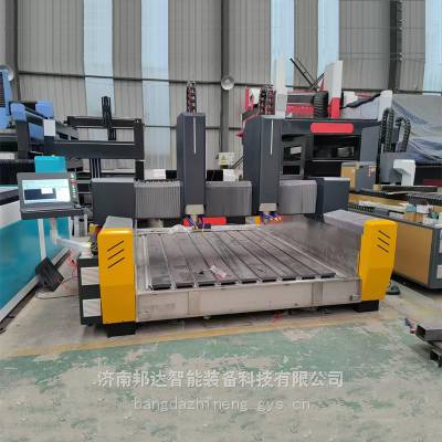 石碑墓碑刻字机 狮子龙柱立体圆雕石材机 1825重型双头石材雕刻机