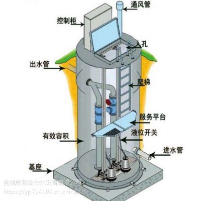 玻璃钢智能雨水提升泵站 思源厂家价格