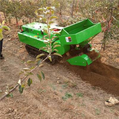 履带式苹果园开沟施肥机 多功能旋耕除草机