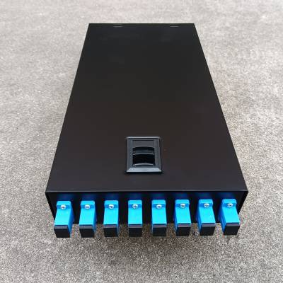 sc8口桌面式光纤终端盒壁挂式8芯光纤盒