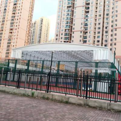 移动电动推拉棚 大型仓库折叠活动蓬 篮球场伸缩篷全国安装