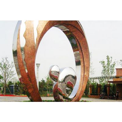 湖南异形雕塑加工，公园圆环雕塑价格，湖南雕塑厂家生产制作