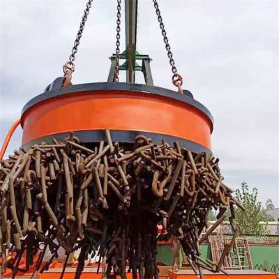 2米直径起重电磁铁 挖机电磁吸盘 吊运废钢配套设备