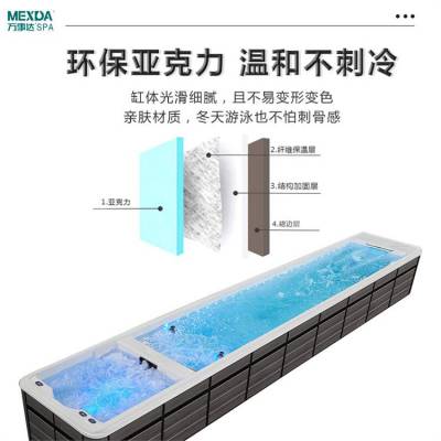家用智能室外无边际水疗池小型一体冲浪按摩低耗能运行
