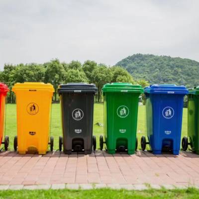 鹤岗银东30升摇盖塑料垃圾桶 地区街道小区20L摇盖塑料垃圾桶