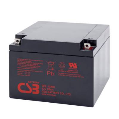CSB蓄电池 GP12260 希世比12V26AH 免维护 阀控密封式