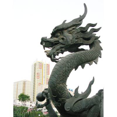 六安铸铜精雕细琢铸铜盘龙雕塑