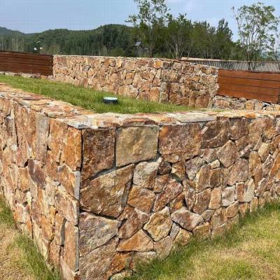 天然石皮文化石 不规则乱形墙石 贴面城堡碎拼石 散石