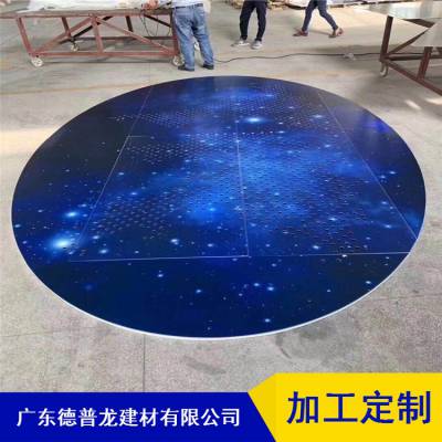 深圳绿景美景广场大堂椭圆3D喷绘铝单板（星空时代_实拍