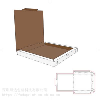 定制披萨盒蛋糕盒烤炸烘焙食品包装盒及坑纸和纸板