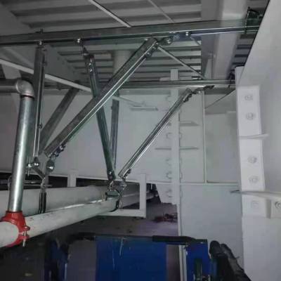 銷售抗震支架，附件質(zhì)量為9kg～25kg且與管道采用柔性連接時(shí)，應(yīng)設(shè)置側(cè)向及縱向抗震支撐