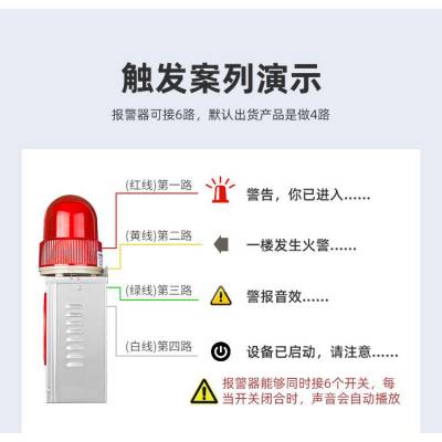 高分贝声光报警器 反应迅速 可长时间连续使用