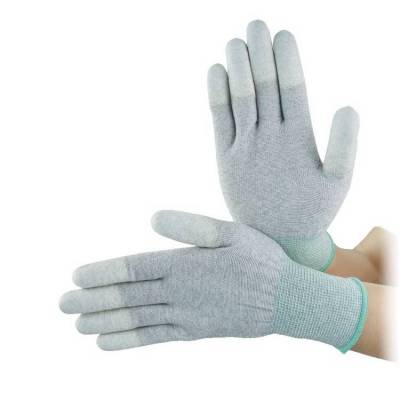 贴指手套 尼龙与碳纤维混纺手套 净化工程无尘室防汗防护手套 工作手套