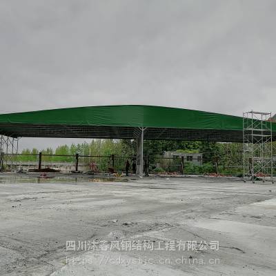 重庆篮球场雨棚 遮阳推拉棚
