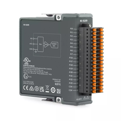 NI-9209电压输入模块785042-01弹簧端子±10 V，500 S/s，16通道