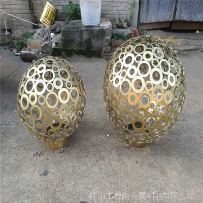 镜面不锈钢镂空球摆件 大型镂空球雕塑制作流程