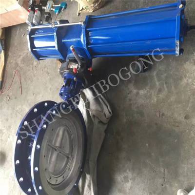 自产自销 D673H-10C 气动硬密封对夹式蝶阀 DN100 气动开关调节蝶阀