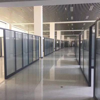 深圳厂房改造办公室双玻百叶隔断 宝安铝合金百叶玻璃隔断厂家安装
