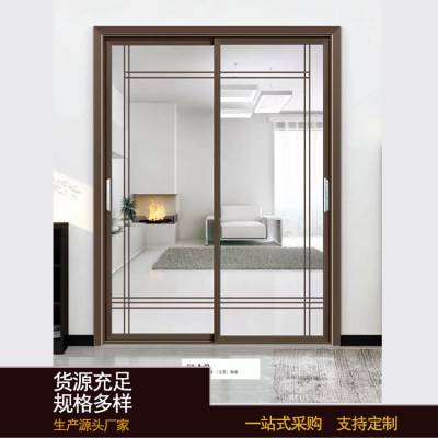 金房顶 原生铝6063系列中空钢化玻璃 D-1921客厅吊趟门