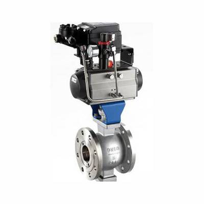 气动v型球阀和气动调节阀v型气动球阀价格气动v型开关球阀接线图