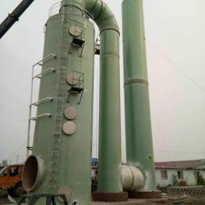 电厂用烟气玻璃钢脱硫塔耐腐蚀耐高温 工艺成熟处理浓度400(mg/L)