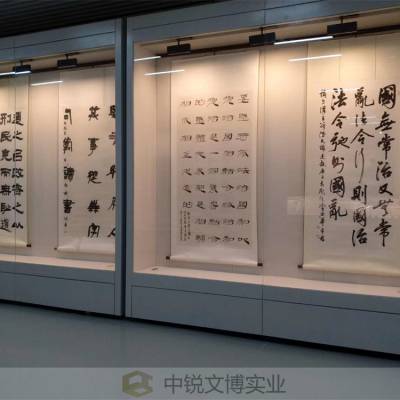 个人收藏馆书画展柜制作工厂 名人展览馆书法展示柜定做