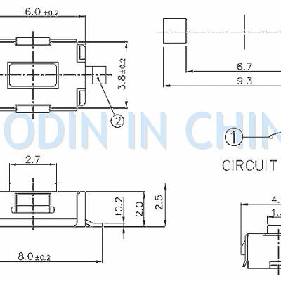 Ƭᴥ TS-1107 γߴ磺3.5mm*6.0mm*2.5mm