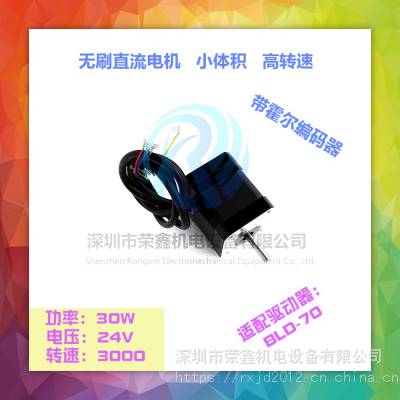 供应直流无刷电机30W~1250W 24V 3000RPM 0.1N.M适配BLD70驱动器