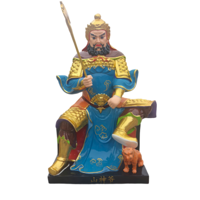 山神爷佛像山王菩萨神像镇山之神骑虎山神五岳大帝树脂雕塑批发