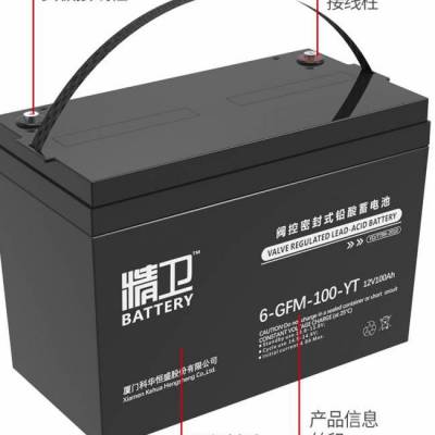 科華精衛蓄電池6-gfm-65-yt閥控密封式鉛酸蓄電池12v65ah ups電源***