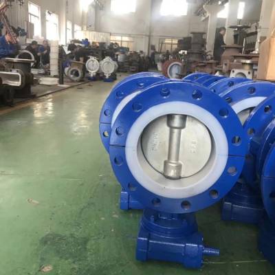 涡轮衬氟法兰蝶阀阀体CF8阀板聚四氟乙烯D341F46-16