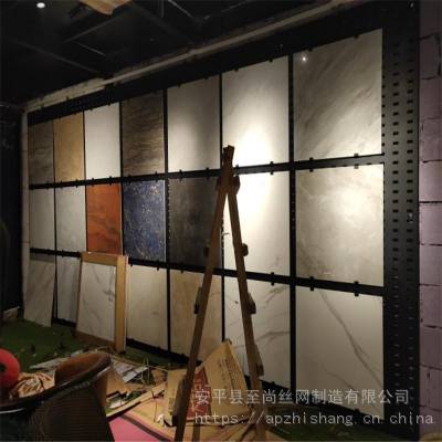 600瓷砖冲孔板 800地砖冲孔板货架 地砖展示架网孔板