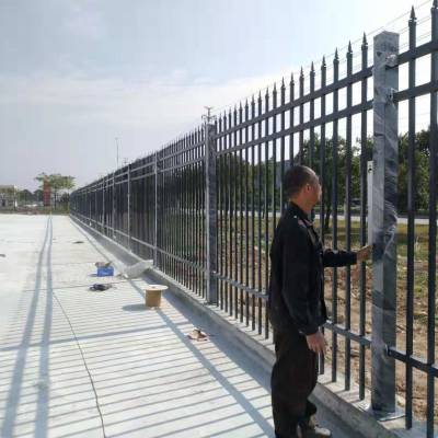 ​广东湛江别墅花园景观设计护栏学校隔离网美观大方使用寿命长草坪铁栏杆