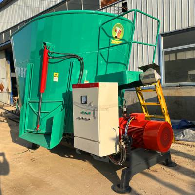 5立方TMR饲料搅拌机 液压出仓料草混合机 自动称重混料机