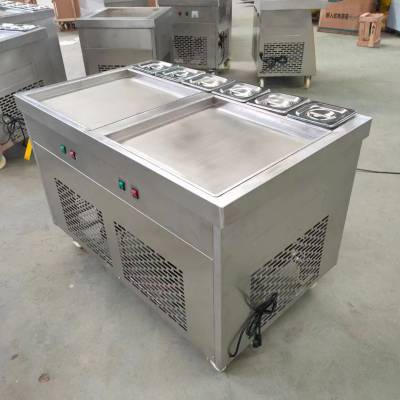 商丘浩博双锅双压厚切炒酸奶机商用炒酸奶机全国发货