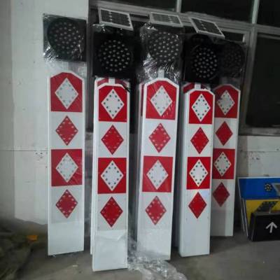 太阳能警示柱交通黄闪灯-运送安装