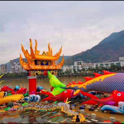 夏日***景区彩灯造型免费策划