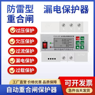 智能自动重合闸漏电保护器防雷短路器光伏断路器开关家用空气开关