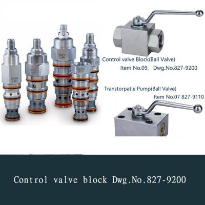 TTS Control valve block Dwg.No.827-9200控制阀