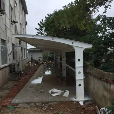 临泉商业街雨棚搭建 含山小区车棚 无为厂区电动车棚 临泉商业街膜结构雨棚搭建 含