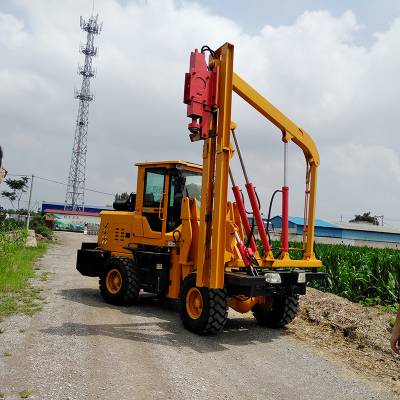 高速公路护栏打桩机 940打拔钻一体机 小四轮打桩机 金旺厂家