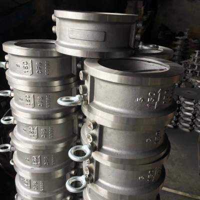 对夹式法兰蝶形止回阀 不锈钢止回阀 H77X-16RL 304蝶式止回阀 铸钢止回阀