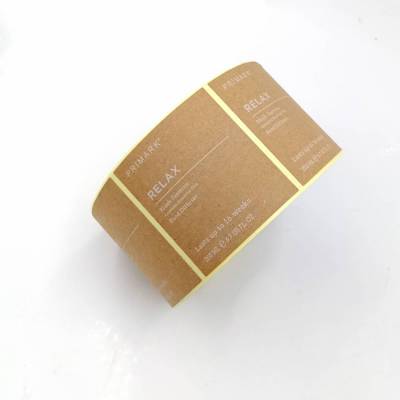 复古牛皮纸不干胶 茶叶礼盒封口贴 彩色烫金食品标签