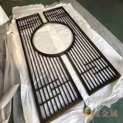 杭州装饰工程专用不锈钢屏风 电镀黑钛不锈钢屏风隔断 拉丝镜面加工