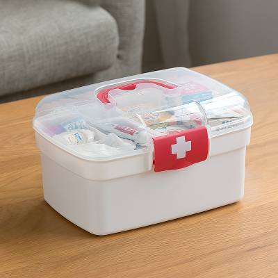 收纳塑料药箱 家用药箱手提便携药箱药品归纳可加LOGO