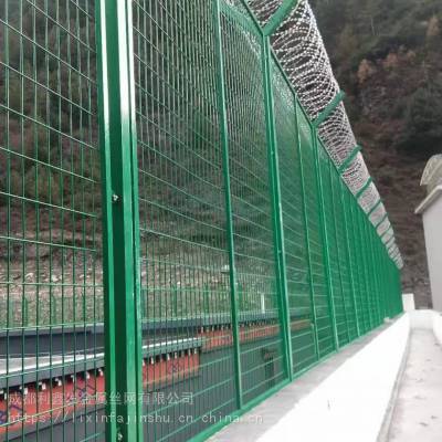 桥梁防抛网-高速公路护栏网-天桥框架防护网-防坠铁丝网围栏
