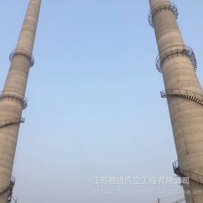 厦门60米钢烟囱新建安装-烟筒安装之字梯施工方案