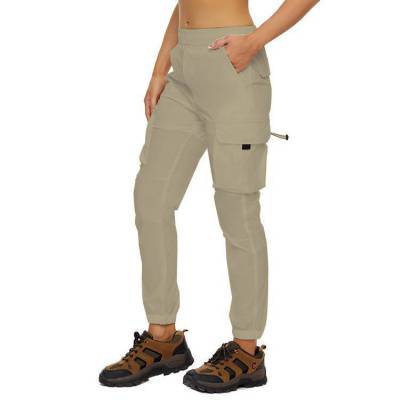 亚马逊跨境裤子 户外运动梭织薄款登山裤 休闲健身跑步透气速干裤